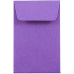 JAM Paper #1 Coin Business Colored Envelopes, 2.25 x 3.5, Violet Purple Recycled, 50/Pack (353027837I)