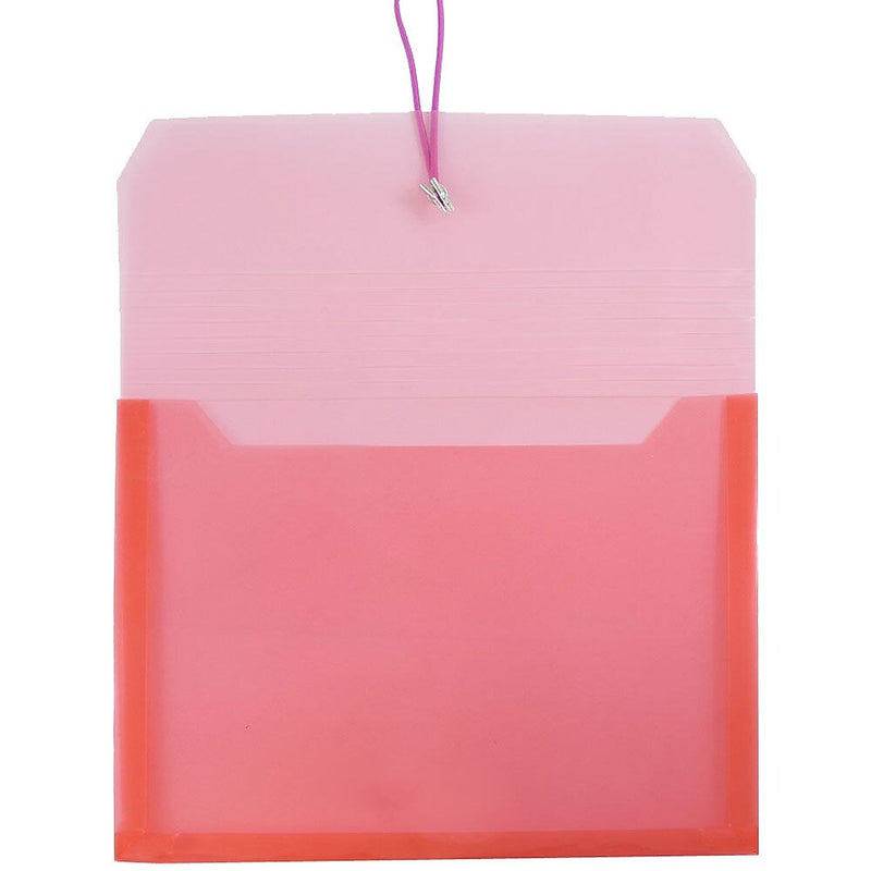 JAM Paper Standard Plastic Document File, Letter, Red (218E25RE)