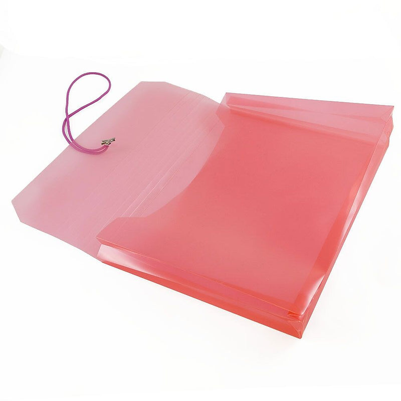 JAM Paper Standard Plastic Document File, Letter, Red (218E25RE)