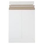 JAM Paper® Stay-Flat Photo Mailer Stiff Envelopes with Self-Adhesive Closure, 7 x 9, White, 6 Rigid Mailers/Pack (1456649B)