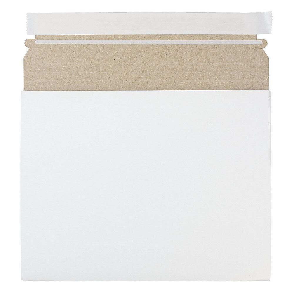 JAM Paper® Expandable Photo Mailer Envelopes with Self-Adhesive Closure, 10 x 7.75 x 1, White, 6 Rigid Mailers/Pack (18906705B)