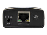 StarTech.com® PM1115U2 Black Ethernet to USB 2.0 Network LPR Print Server for Mac/PC
