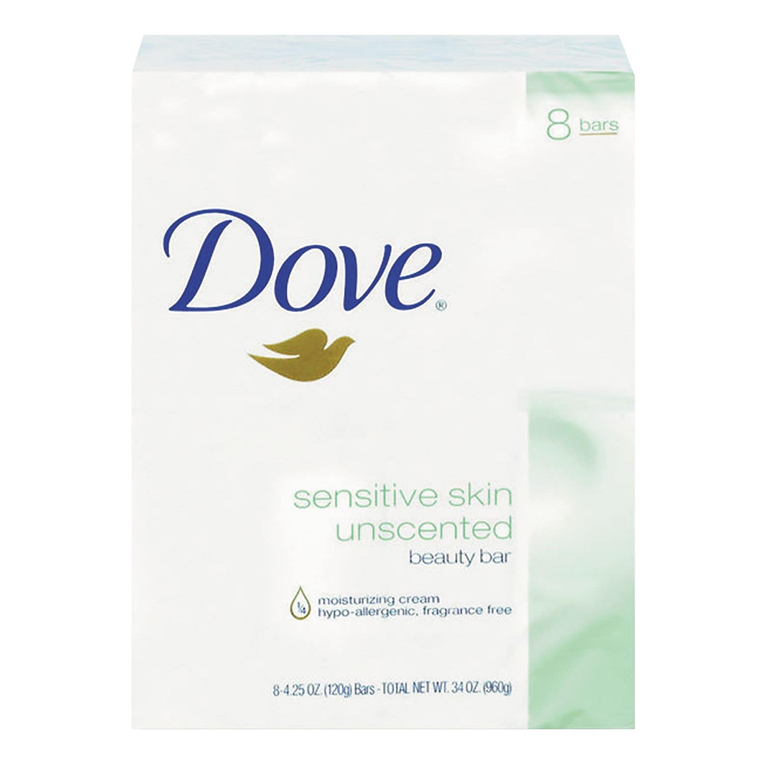 Dove Sensitive Skin Bath Bar, 4.5 Oz, 8/Cartonn (DVOCB613789)