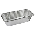 Pactiv Ribbed 1/3-Size Aluminum Bread Pans, 1-Comp, 8 2/5w X 5 9/10d X 3h, 200/carton