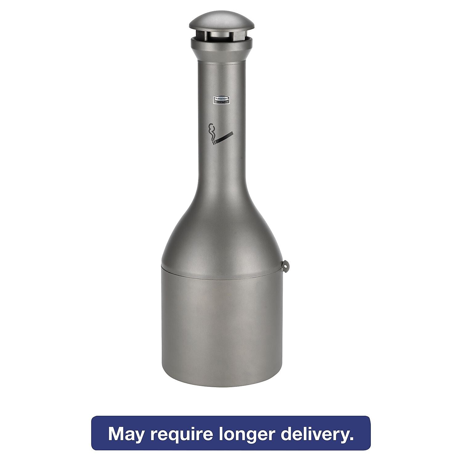 Rubbermaid Commercial Infinity Traditional Smoking Receptacle, 4.1 Gal, 39" High, Antique Pewter