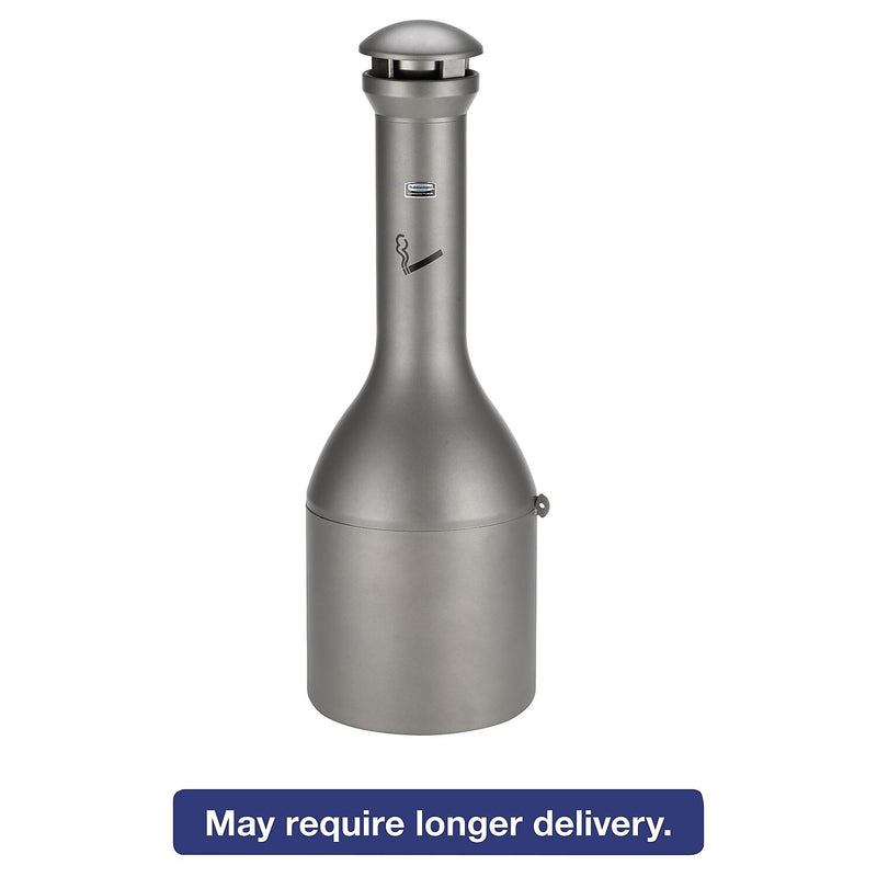 Rubbermaid Commercial Infinity Traditional Smoking Receptacle, 4.1 Gal, 39" High, Antique Pewter