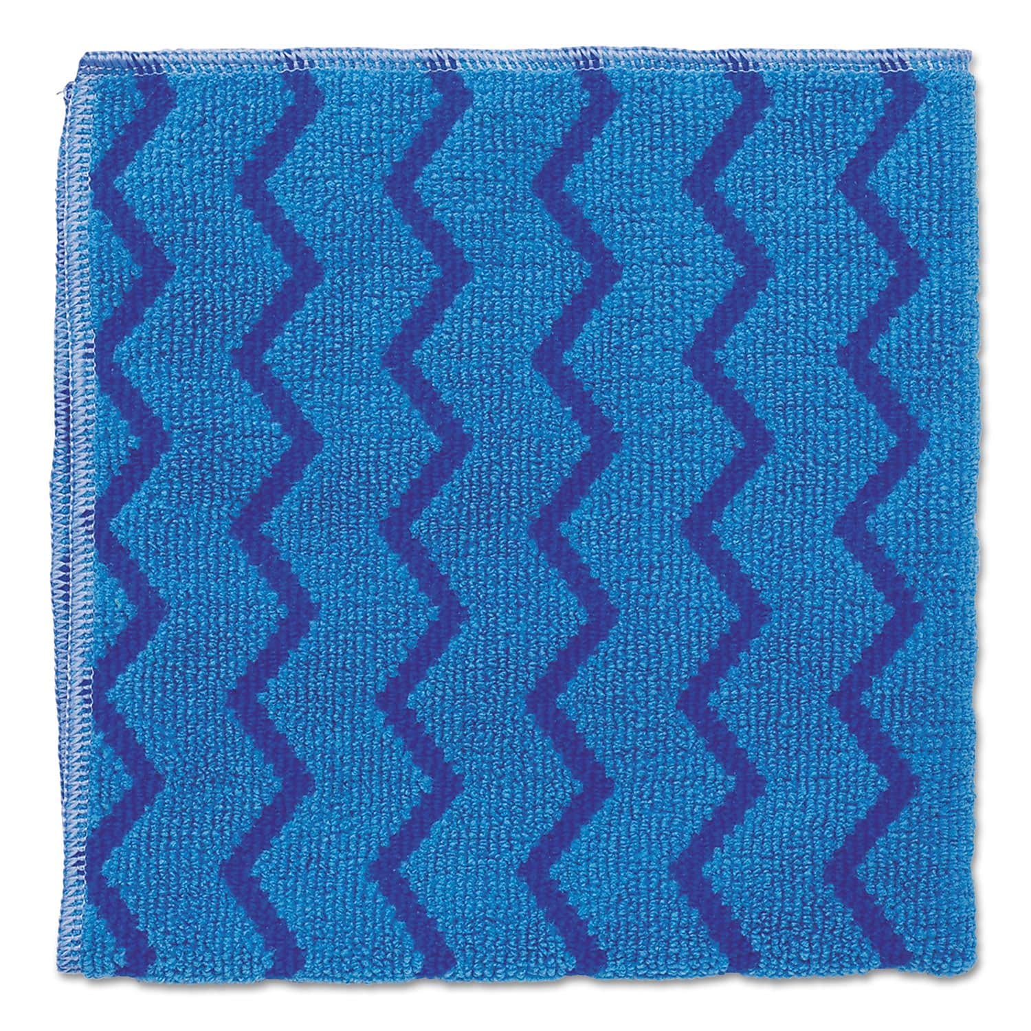 Rubbermaid HYGEN Microfiber Cleaning Cloths, 12" x 12", Blue, 12 Cloths/Pack (Q620 BLU)