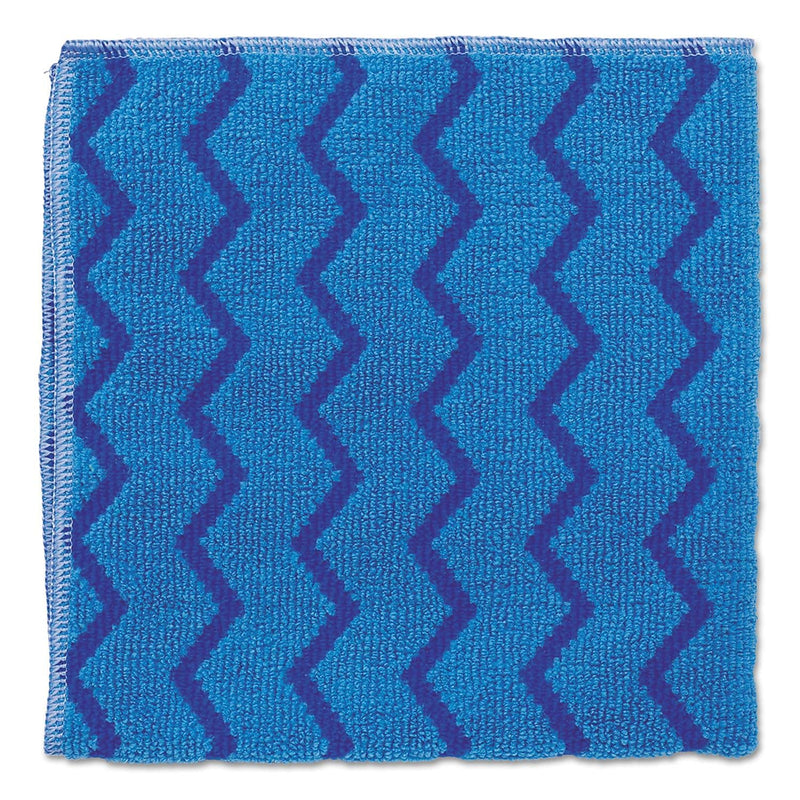 Rubbermaid HYGEN Microfiber Cleaning Cloths, 12" x 12", Blue, 12 Cloths/Pack (Q620 BLU)