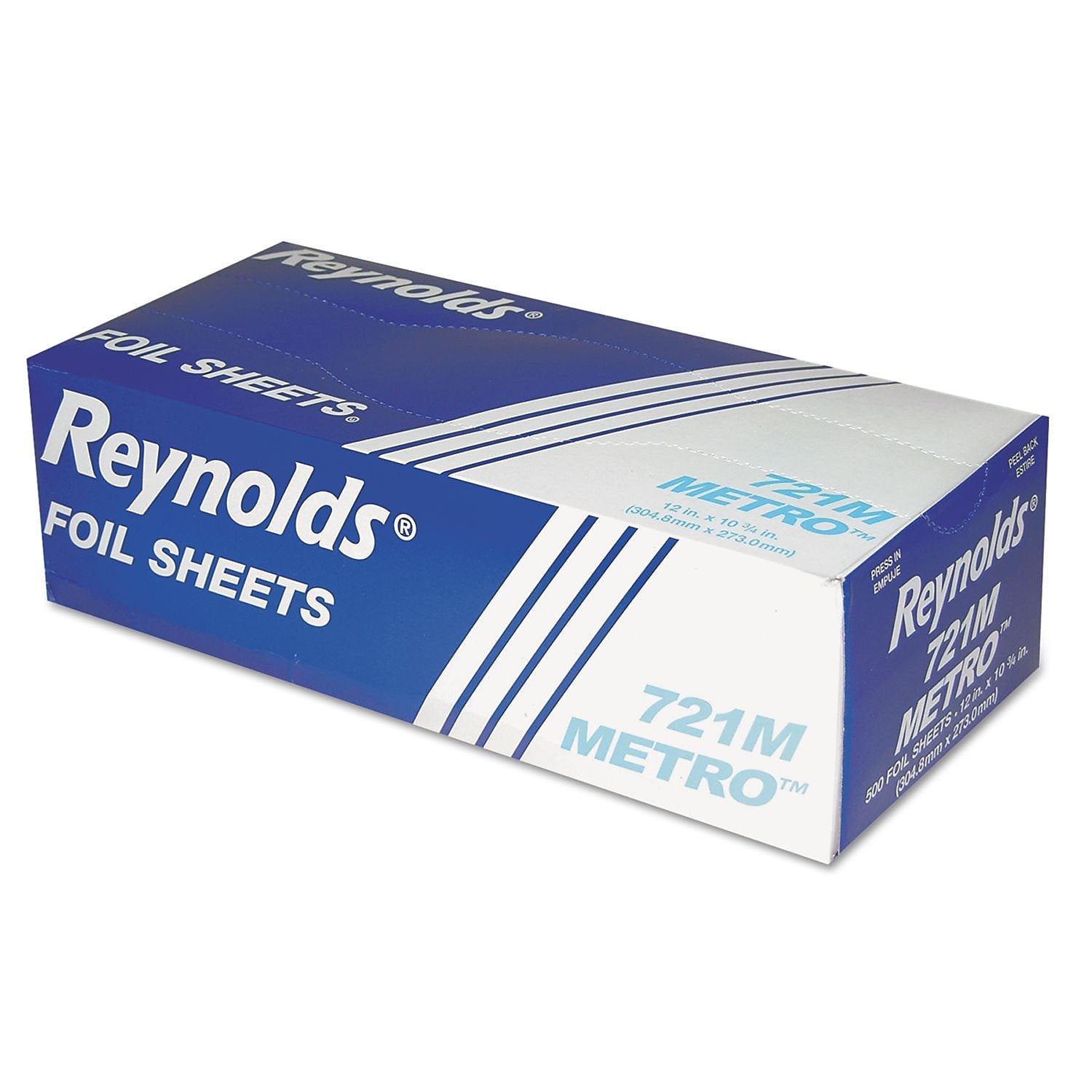 Reynolds Wrap Metro Pop-Up Aluminum Foil Sheets, 12x10 3/4, Silver, 500/bx, 6/ct