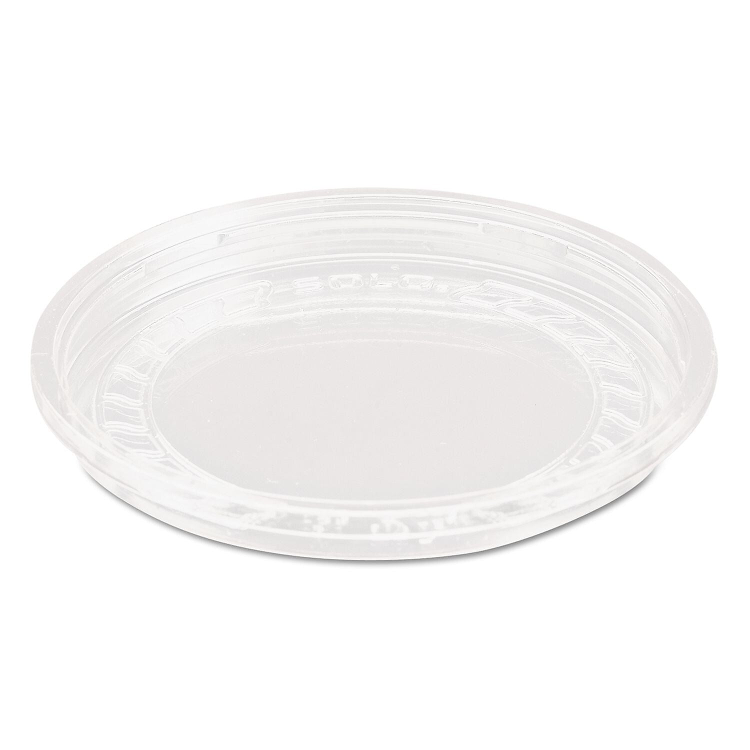 Solo Bare® Eco-Forward® RPET Deli Container Lids, 8-oz, Clear, 50/Pack, 10 Packs/Carton