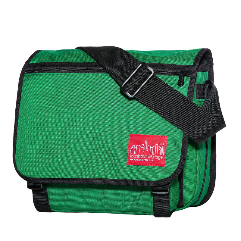 Manhattan Portage Europa Fabric Water Resistant Messenger Bag, TSA Checkpoint Friendly, Green (1435Z-C GRN)