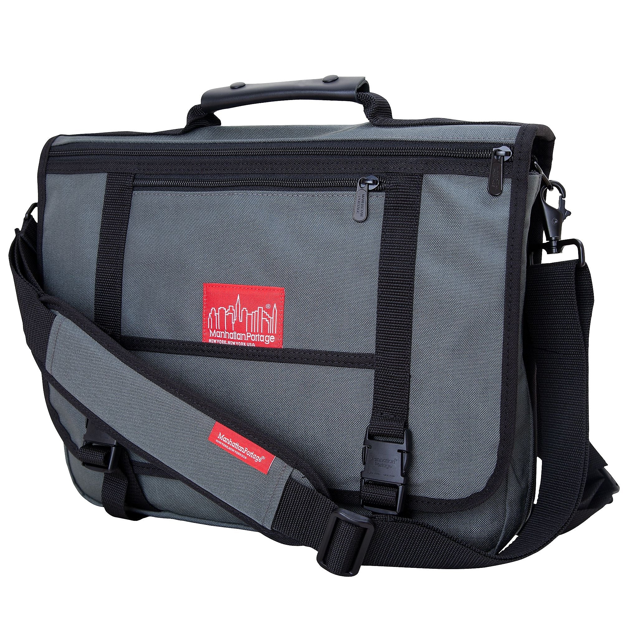Manhattan Portage Wallstreeter with Back Zipper Grey (1444Z GRY)