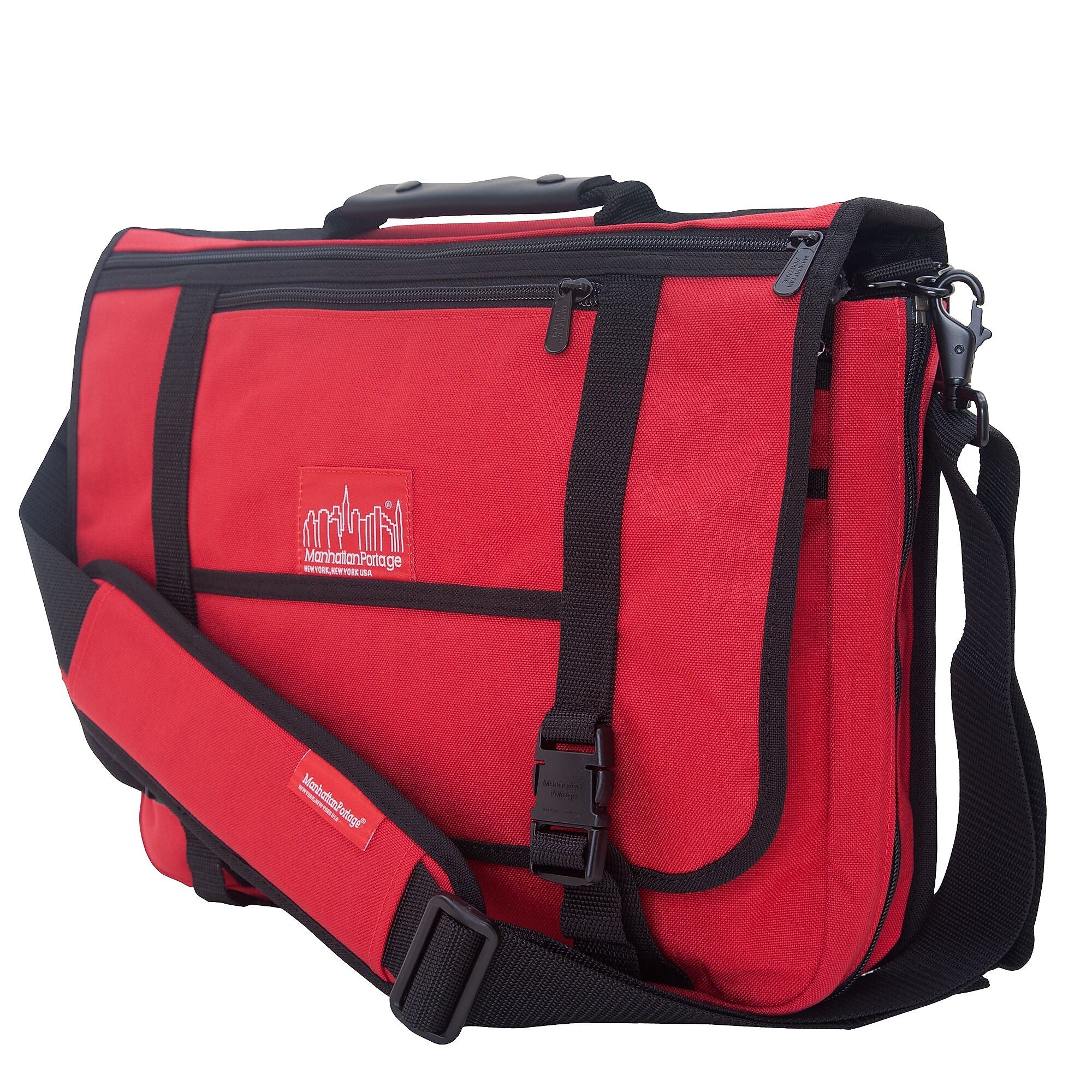 Manhattan Portage Wallstreeter with Back Zipper Red (1444Z RED)