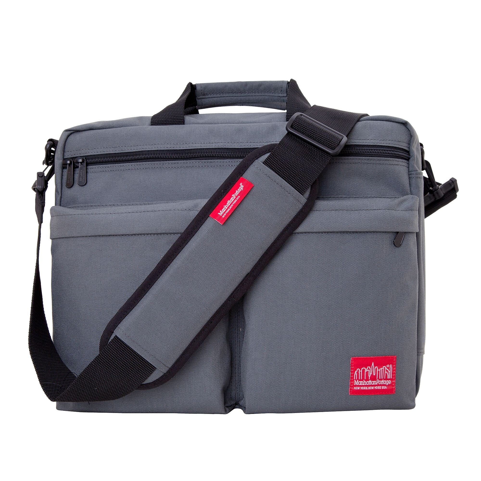 Manhattan Portage Tribeca 15" Nylon Laptop Bag, Gray (1446Z GRY)