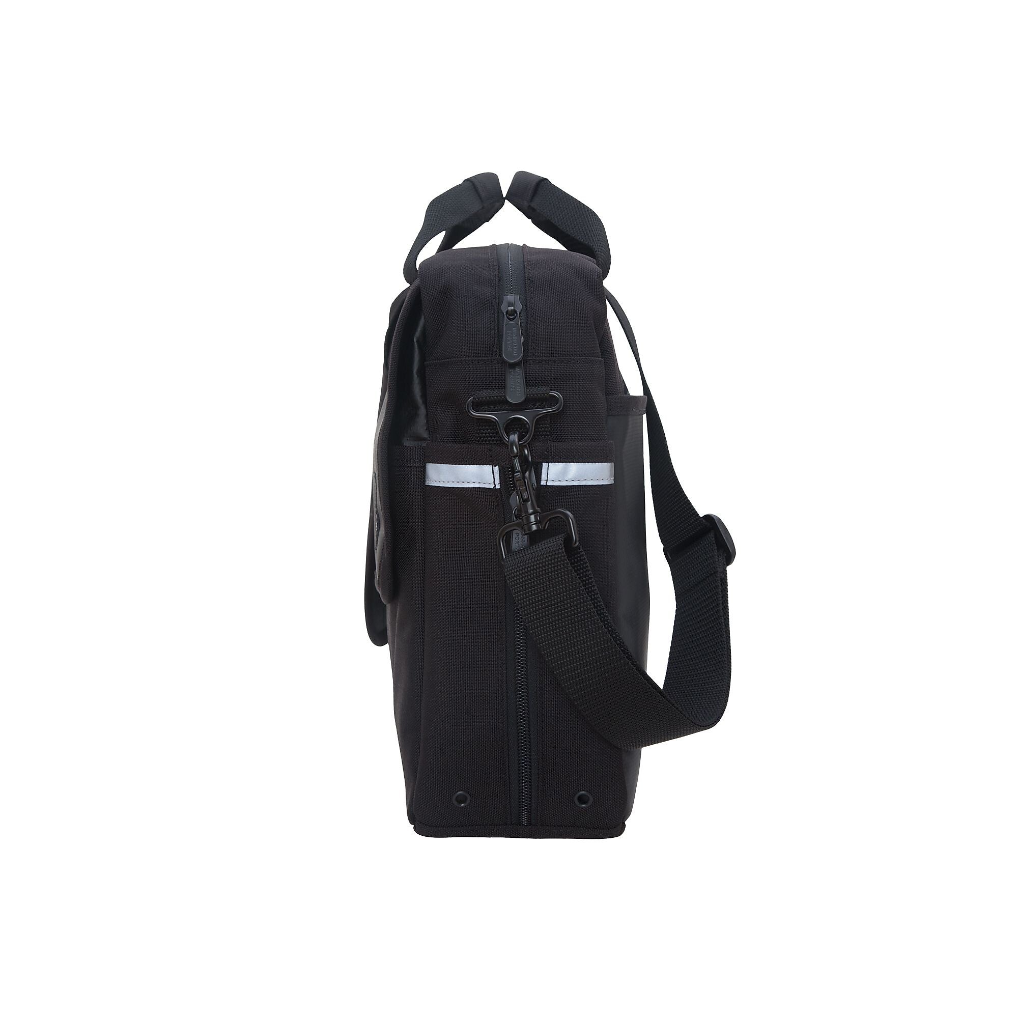 Manhattan Portage Webb Convertible Nylon Briefcase, Laptop Compatible, TSA Checkpoint Friendly, Black (1448-BL BLK)