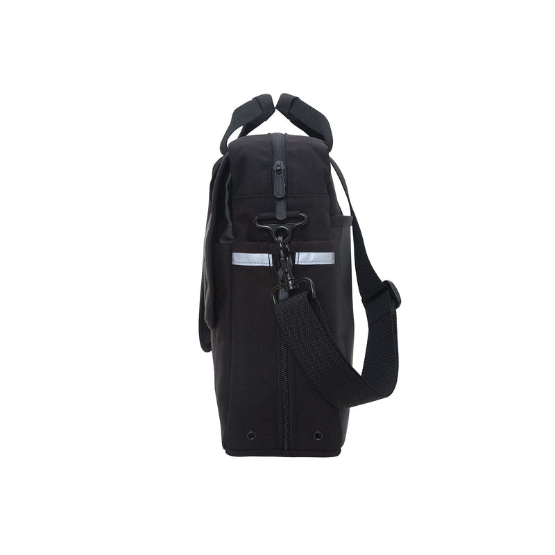 Manhattan Portage Webb Convertible Nylon Briefcase, Laptop Compatible, TSA Checkpoint Friendly, Black (1448-BL BLK)