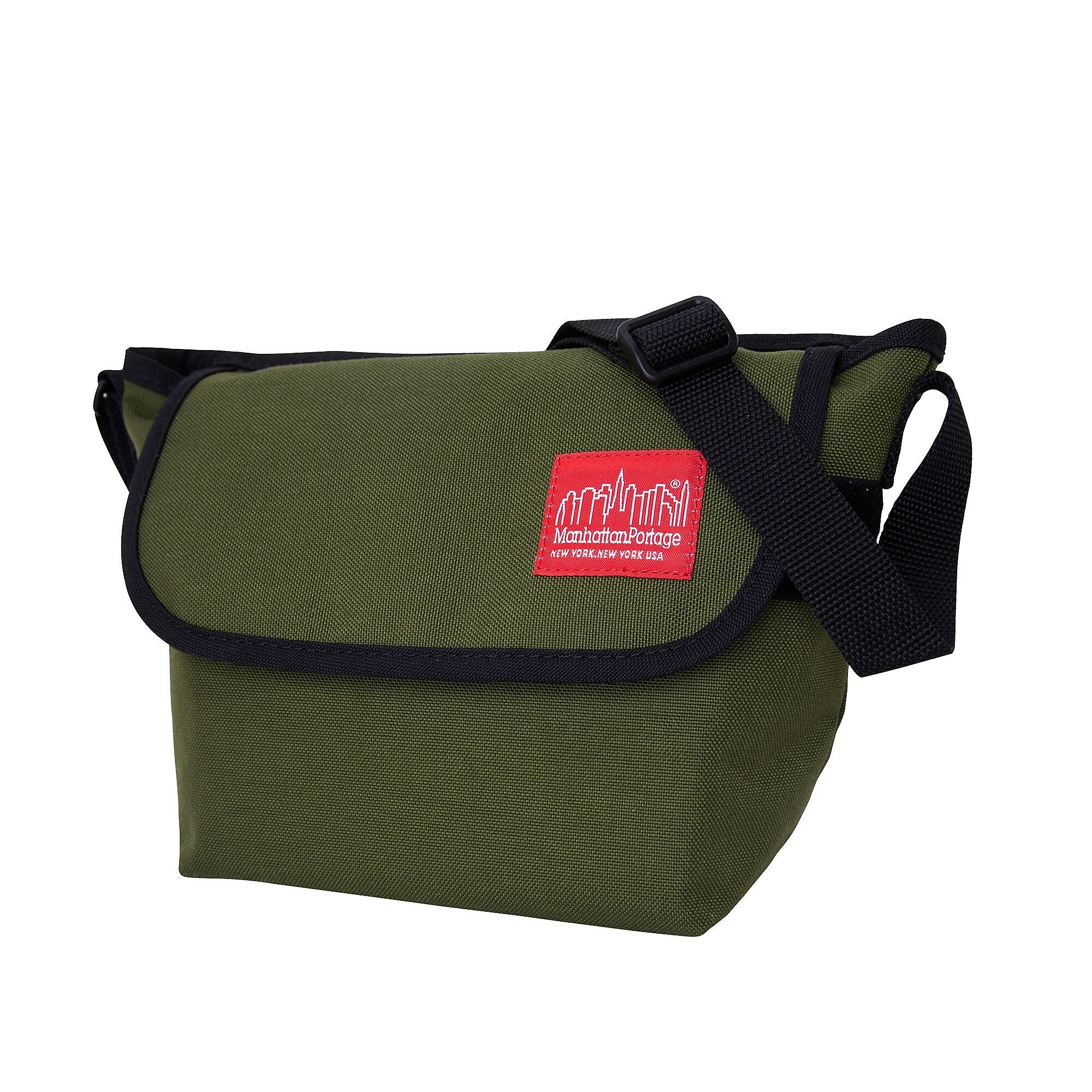 Manhattan Portage Nylon Water Resistant Messenger Bag, TSA Checkpoint Friendly, Olive (1603 OLV)