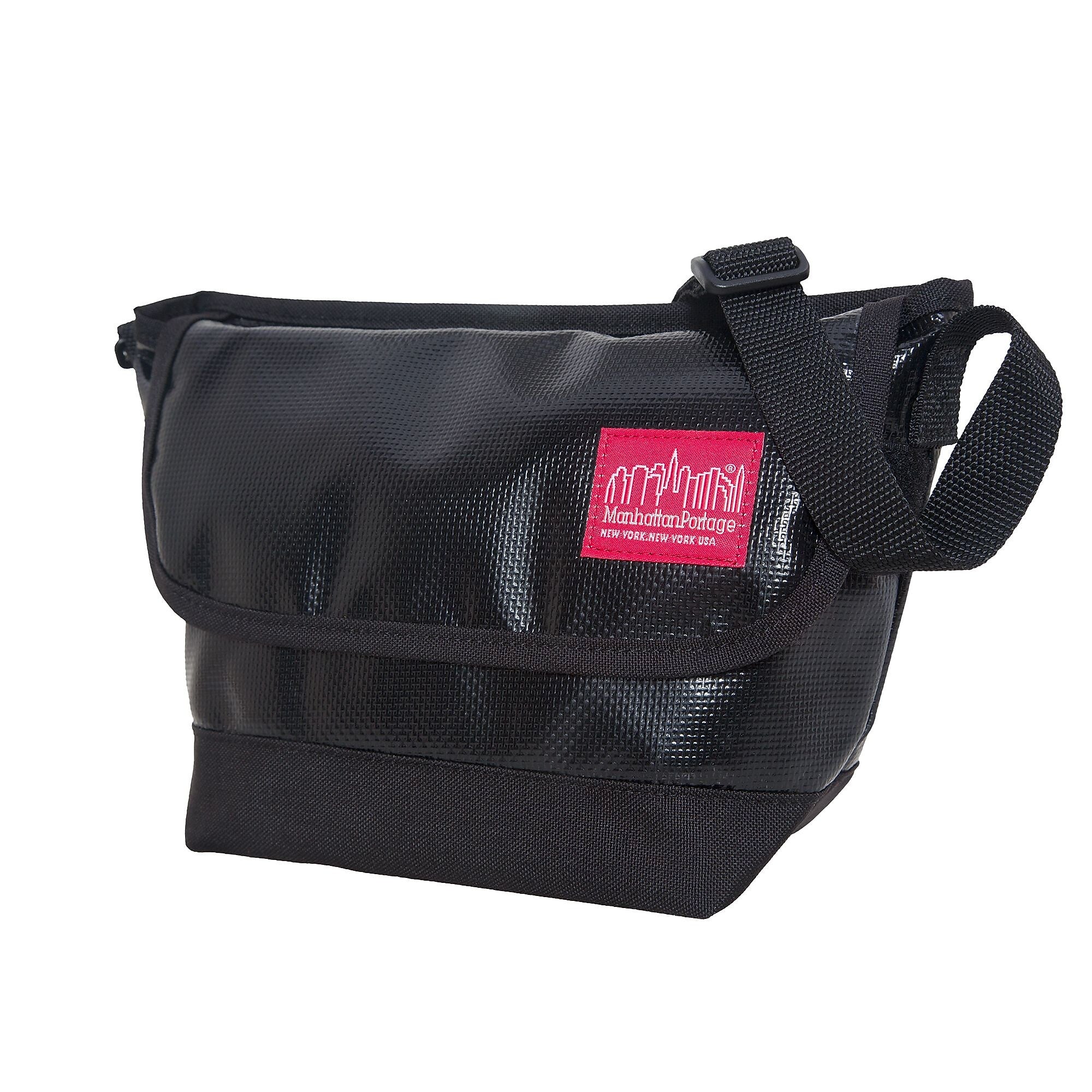 Manhattan Portage Vinyl Messenger Bag (1603-VL-2 BLK)