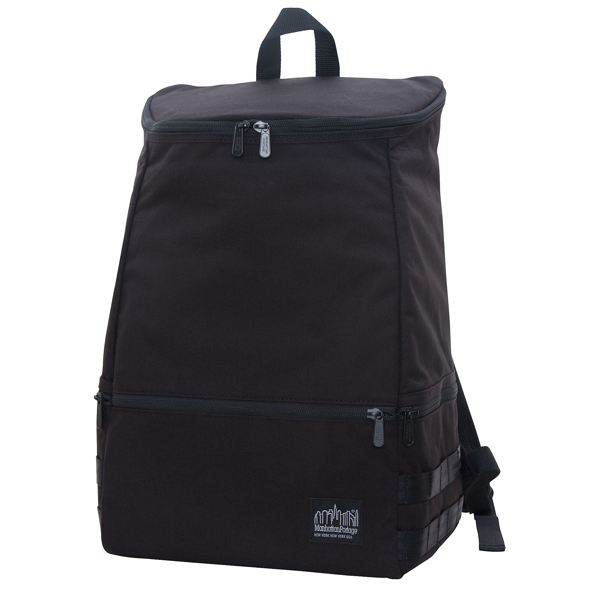Manhattan Portage North End Laptop Backpack, Medium, Black (2211-BL BLK)