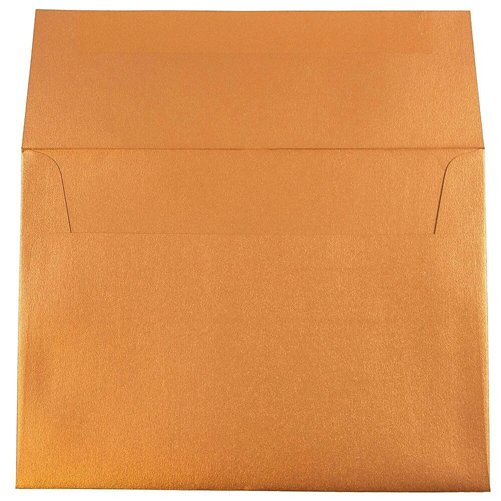JAM Paper A8 Metallic Invitation Envelopes, 5.5 x 8.125, Stardream Copper, 25/Pack (9844)