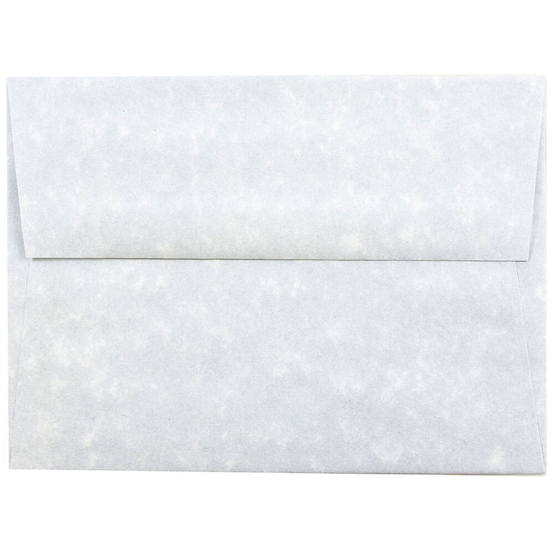 JAM Paper A6 Parchment Invitation Envelopes, 4.75 x 6.5, Blue Recycled, 25/Pack (10296)