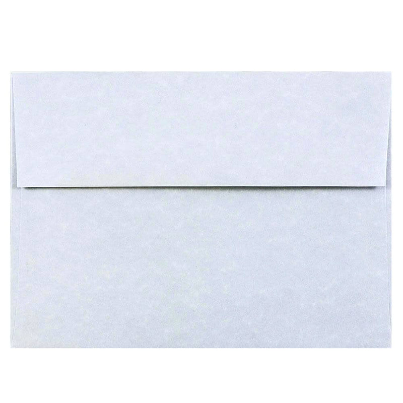 JAM Paper® A7 Parchment Invitation Envelopes, 5.25 x 7.25, Blue Recycled, 25/Pack (10379)