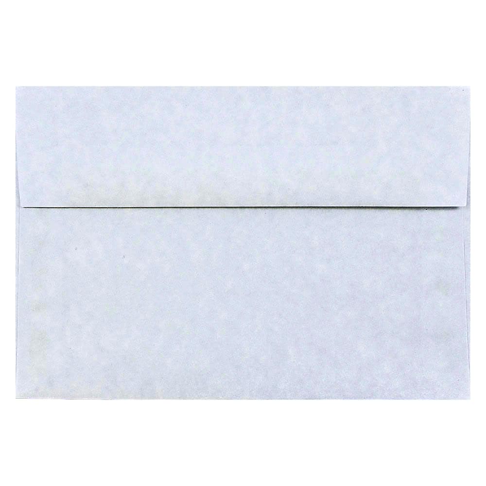 JAM Paper A8 Parchment Invitation Envelopes, 5.5 x 8.125, Blue Recycled, 25/Pack (10411)