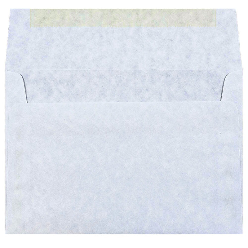 JAM Paper A8 Parchment Invitation Envelopes, 5.5 x 8.125, Blue Recycled, 25/Pack (10411)