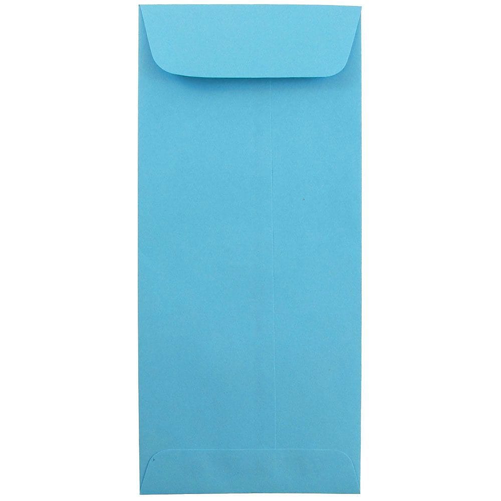 JAM Paper #10 Policy Business Colored Envelopes, 4 1/8" x 9 1/2", Blue Recycled, 25/Pack (15880)