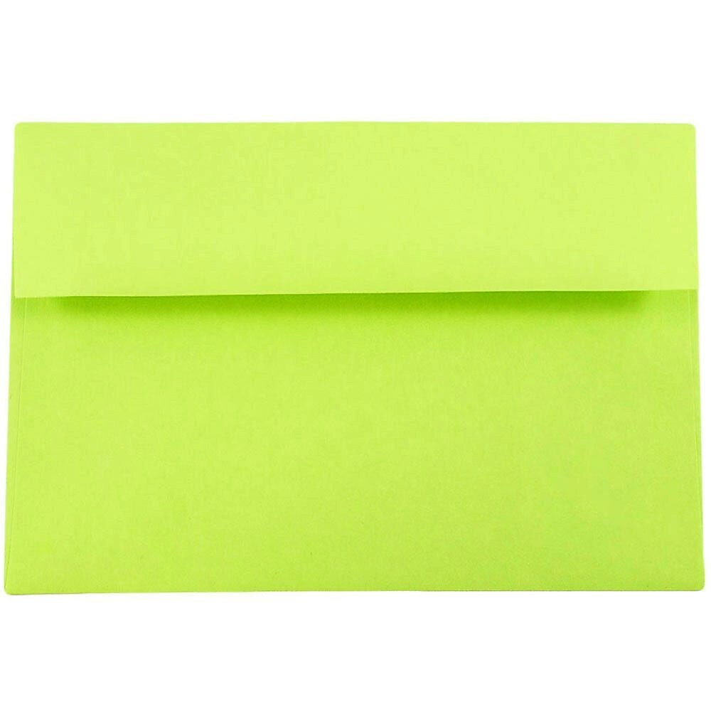 JAM Paper A8 Colored Invitation Envelopes, 5.5 x 8.125, Ultra Lime Green, Bulk 1000/Carton (15955B)