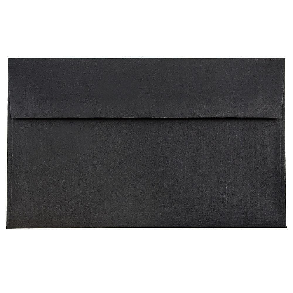 JAM Paper A9 Invitation Envelopes, 5.75 x 8.75, Black Linen, 25/Pack (900906807)