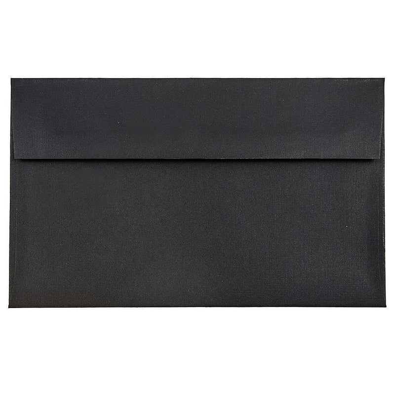 JAM Paper A9 Invitation Envelopes, 5.75 x 8.75, Black Linen, 25/Pack (900906807)