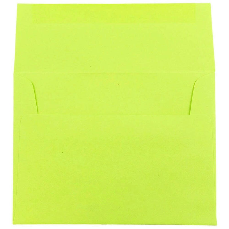 JAM Paper A6 Colored Invitation Envelopes, 4.75 x 6.5, Ultra Lime Green, Bulk 1000/Carton (52610B)