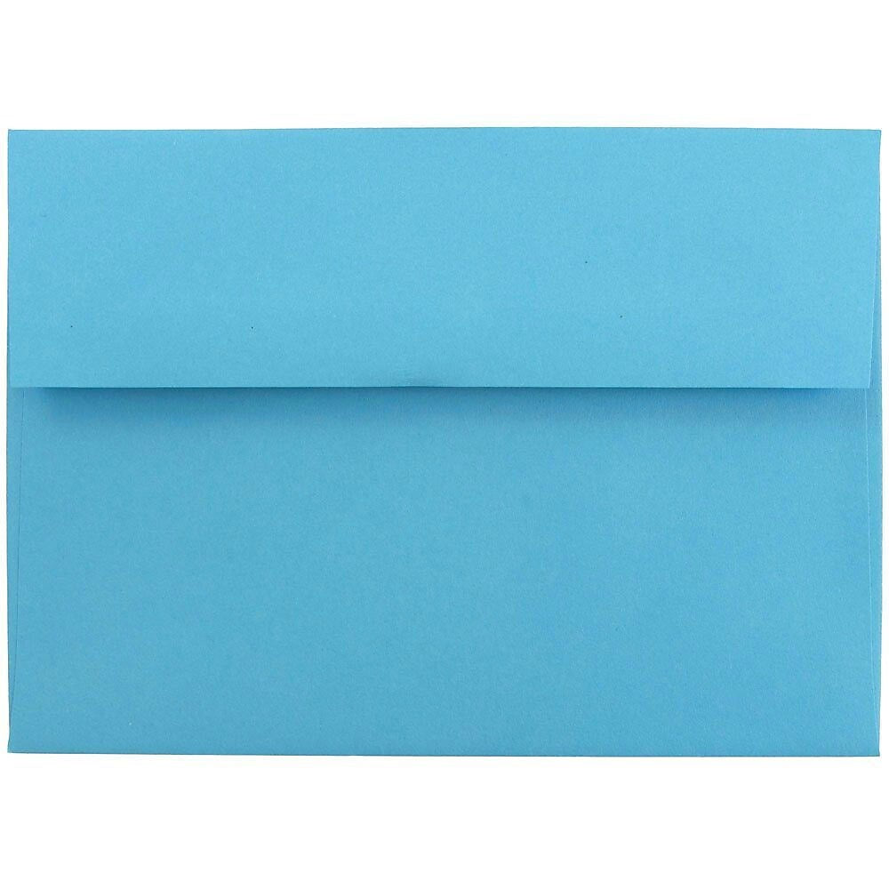 JAM Paper A7 Colored Invitation Envelopes, 5.25 x 7.25, Blue Recycled, Bulk 1000/Carton (54093B)