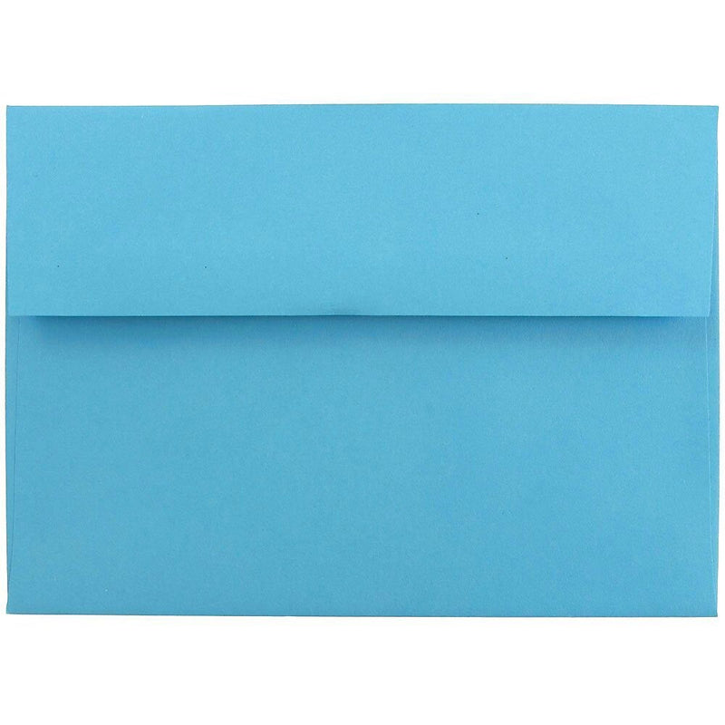 JAM Paper A7 Colored Invitation Envelopes, 5.25 x 7.25, Blue Recycled, Bulk 1000/Carton (54093B)