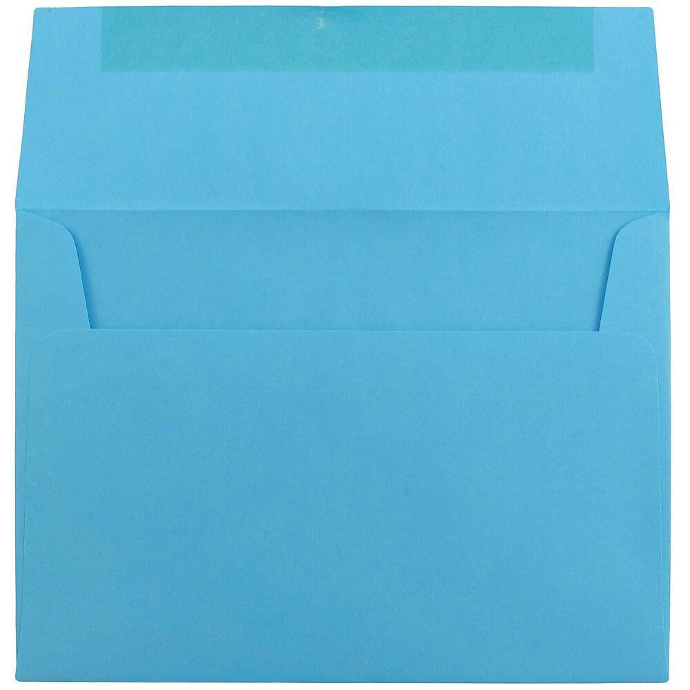 JAM Paper A7 Colored Invitation Envelopes, 5.25 x 7.25, Blue Recycled, Bulk 1000/Carton (54093B)