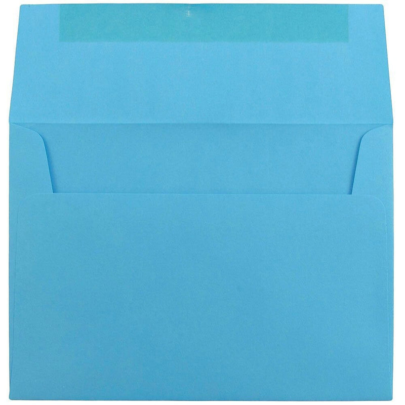 JAM Paper A7 Colored Invitation Envelopes, 5.25 x 7.25, Blue Recycled, Bulk 1000/Carton (54093B)