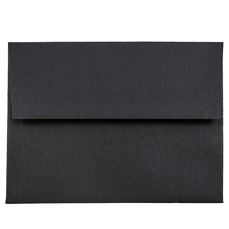 JAM Paper A2 Invitation Envelopes, 4.375 x 5.75, Black Linen, 25/Pack (64345)