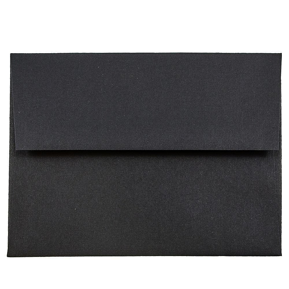 JAM Paper® A2 Invitation Envelopes, 4.375 x 5.75, Black Linen, Bulk 1000/Carton (64345B)