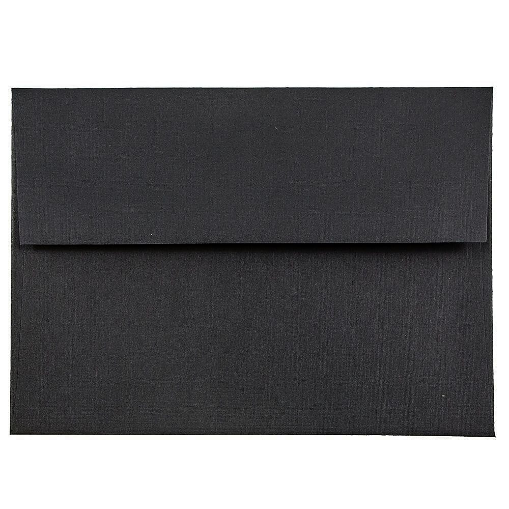 JAM Paper A6 Invitation Envelopes, 4.75 x 6.5, Black Linen, 25/Pack (68999)