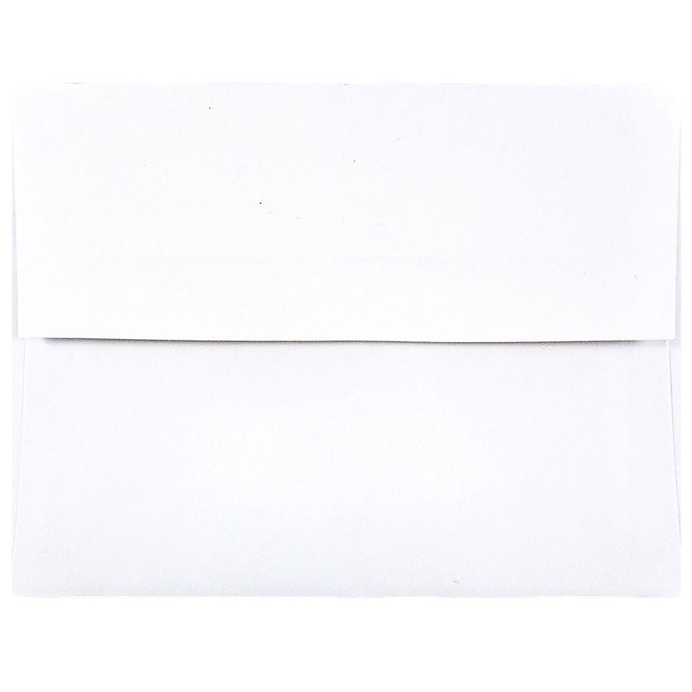 JAM Paper A2 Foil Lined Invitation Envelopes, 4.375 x 5.75, White with Red Foil, 25/Pack (72158)