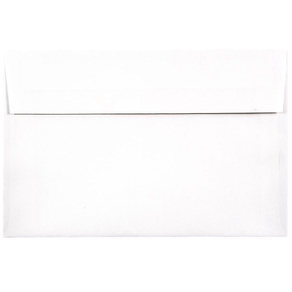 JAM Paper A9 Foil Lined Invitation Envelopes, 5.75 x 8.75, White with Red Foil, 25/Pack (76798)