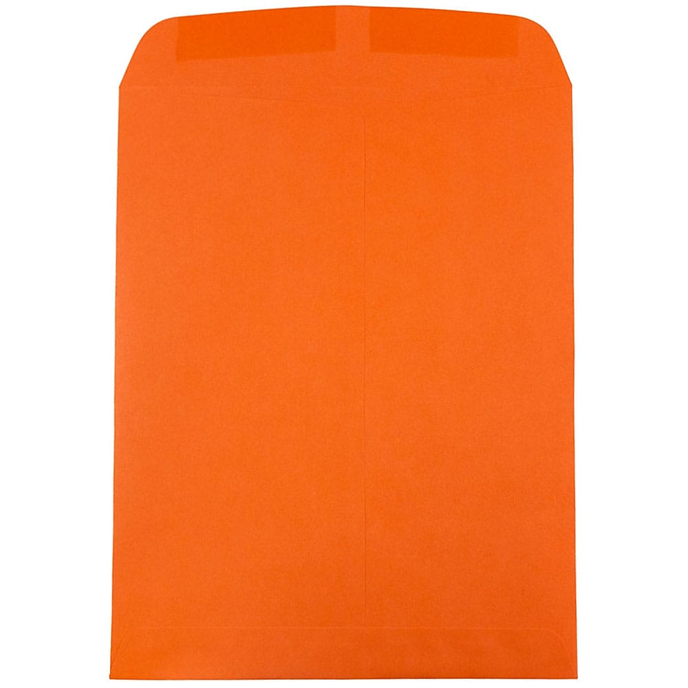 JAM Paper 9" x 12" Open End Catalog Colored Envelopes, Orange Recycled, 10/Pack (80410B)