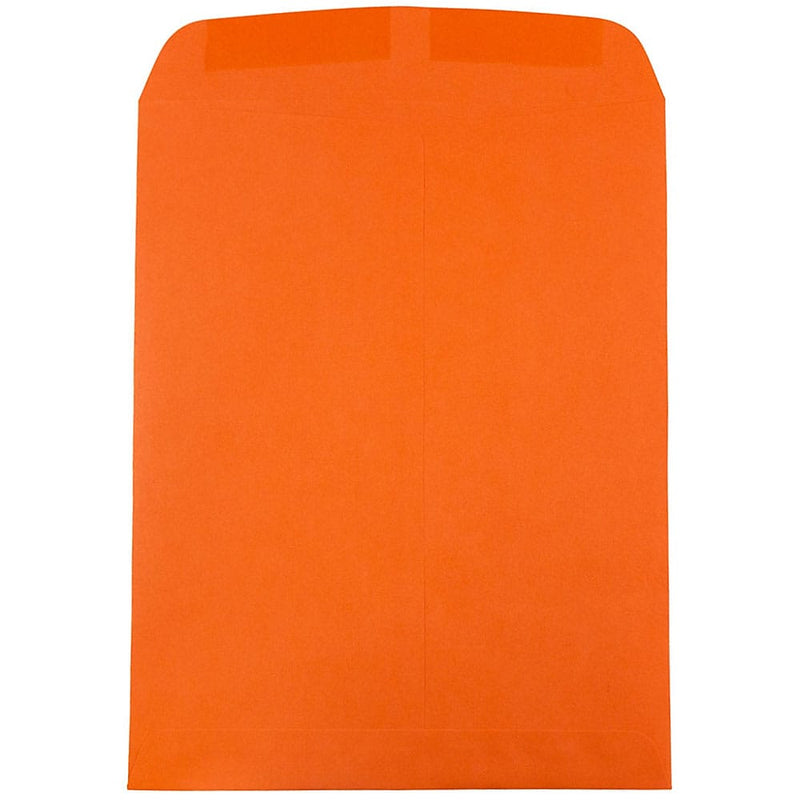 JAM Paper 9" x 12" Open End Catalog Colored Envelopes, Orange Recycled, 10/Pack (80410B)
