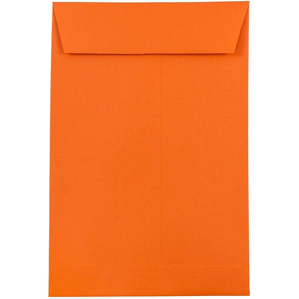JAM Paper 6" x 9" Open End Catalog Colored Envelopes, Orange Recycled, 10/Pack (88129B)