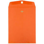 JAM Paper 9" x 12" Open End Catalog Colored Envelopes with Clasp Closure, Orange Recycled, 10/Pack (92938B)