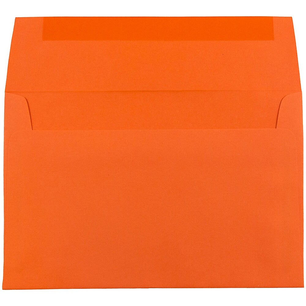 JAM Paper A7 Colored Invitation Envelopes, 5.25 x 7.25, Orange Recycled, Bulk 1000/Carton (95666B)
