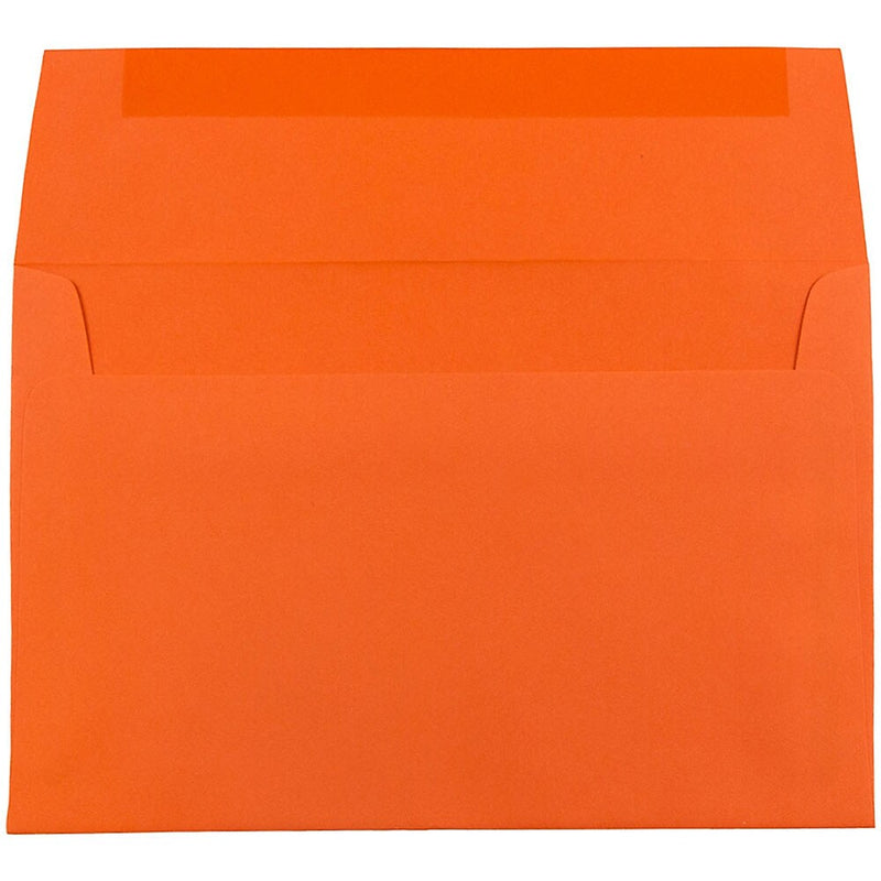 JAM Paper A7 Colored Invitation Envelopes, 5.25 x 7.25, Orange Recycled, Bulk 1000/Carton (95666B)