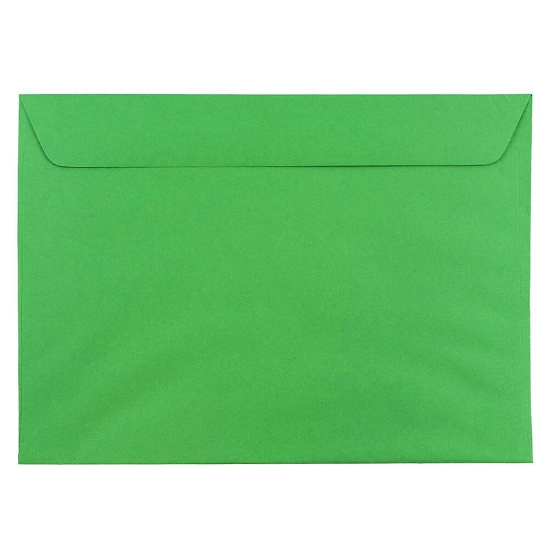 JAM Paper Booklet Envelopes, 9" x 12", Christmas Green, 1000/Carton (154124B)