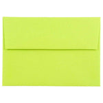 JAM Paper 4Bar A1 Colored Invitation Envelopes, 3.625 x 5.125, Ultra Lime Green, Bulk 1000/Carton (155438B)